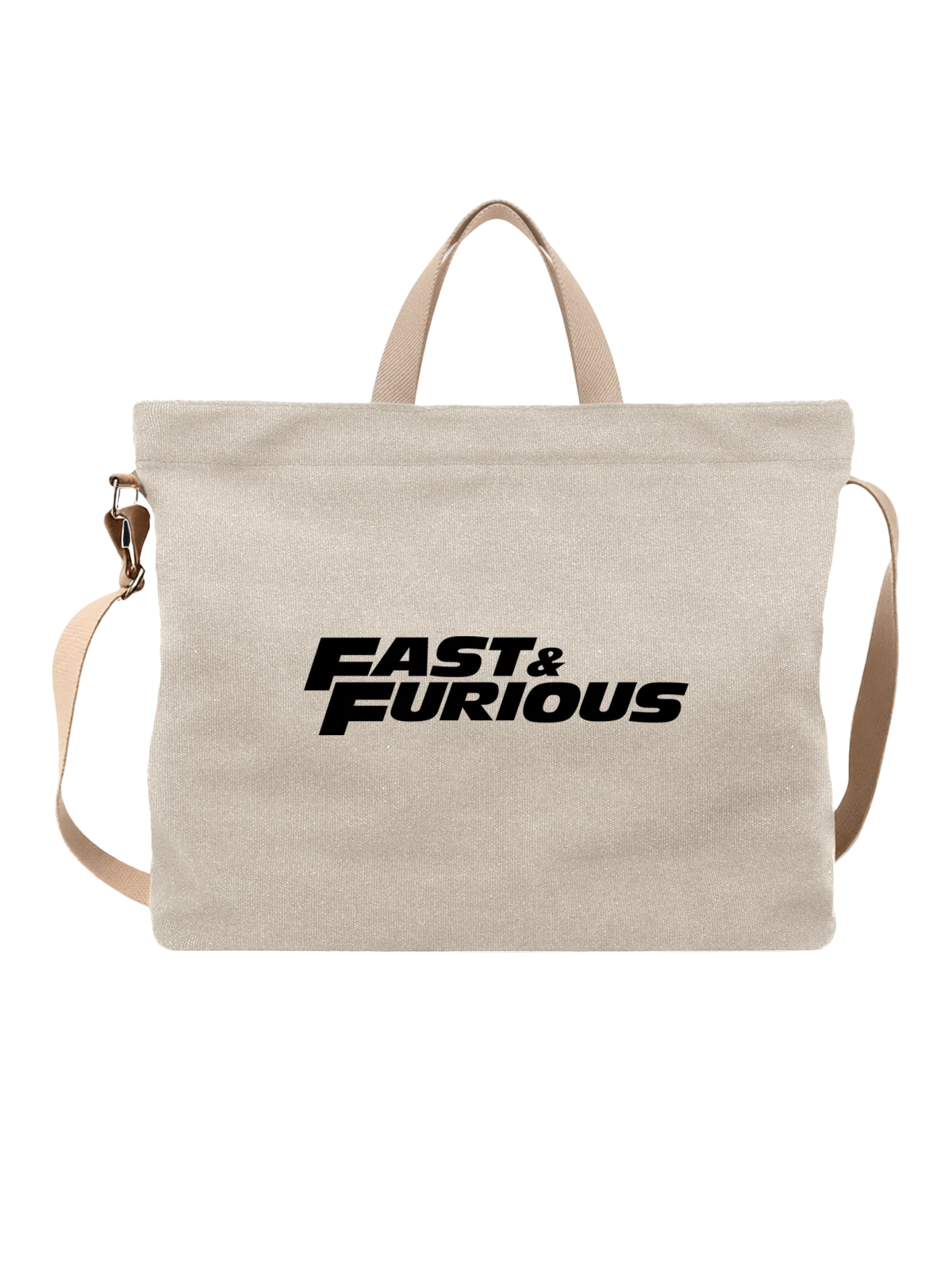 Сумка Форсаж Fast Furious лого белая с принтом — футболка подростку — Белая, фото 1