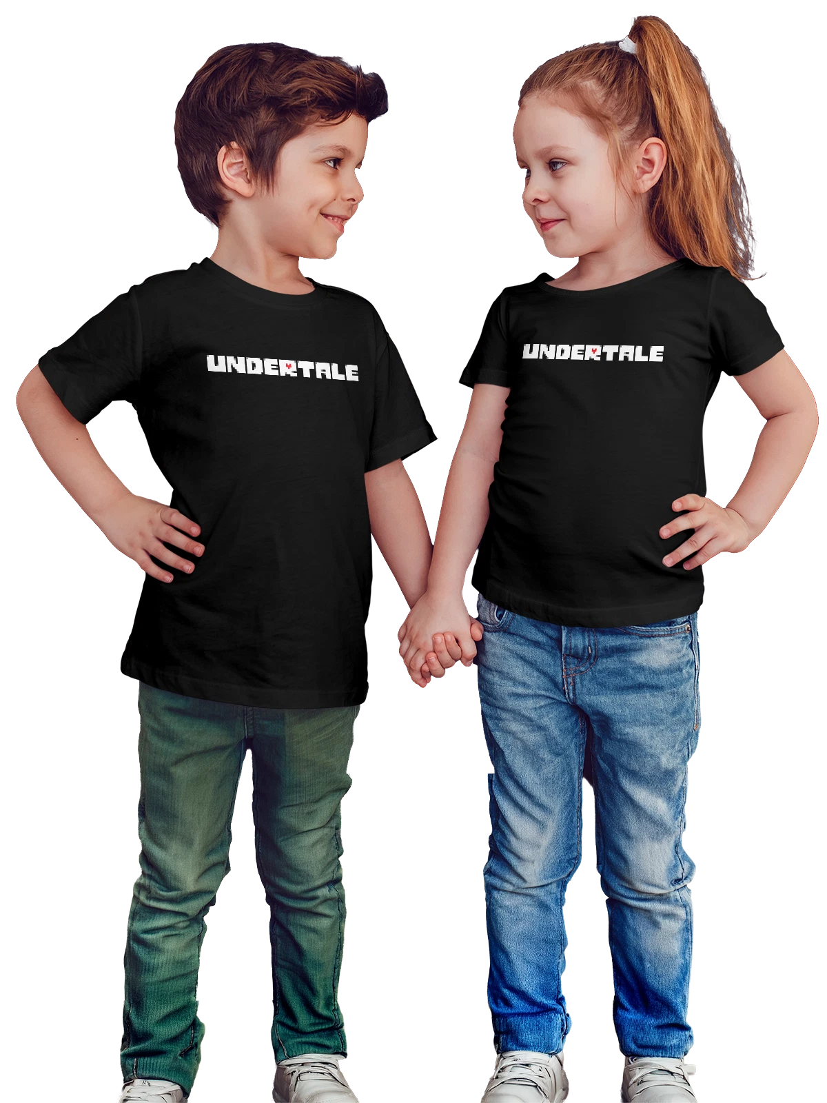 Футболка детская Андертейл Undertale чёрная с принтом — фанатский принт — Чёрная, фото 1