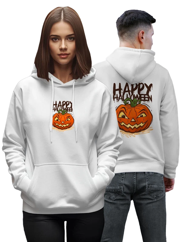 Худи таква и надпись happy Halloween — Белая, фото 1