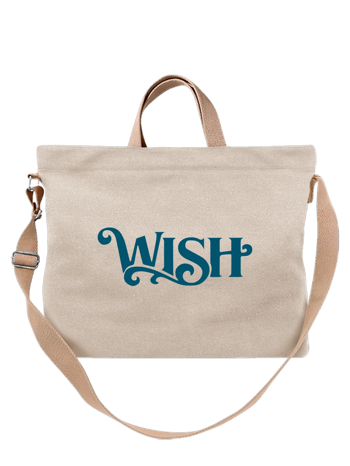 Сумка Wish белая с принтом — современная айдентика — Белая, фото 1