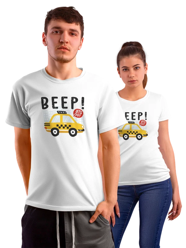 Футболка такси lets go — Белая, фото 1