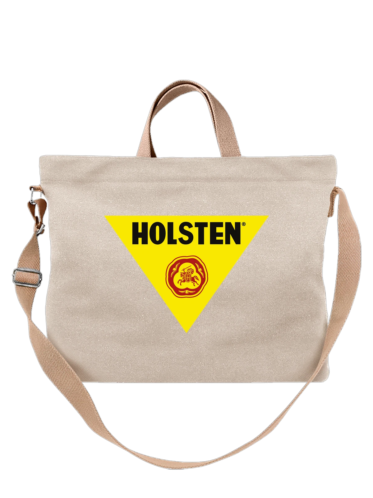 Сумка Holsten белая с принтом — гамбургский лагер — Белая, фото 1