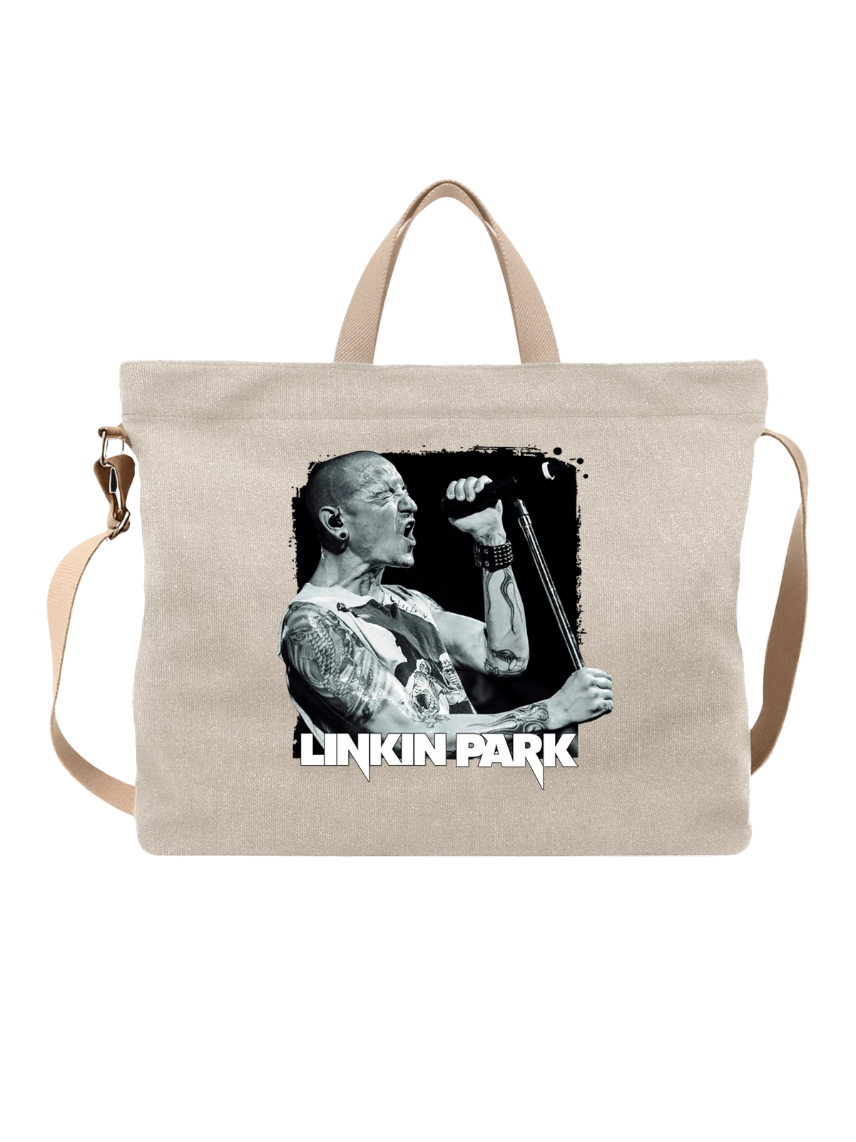 Сумка Linkin Park Линкин Парк белая с принтом — alternative rock — Белая, фото 1