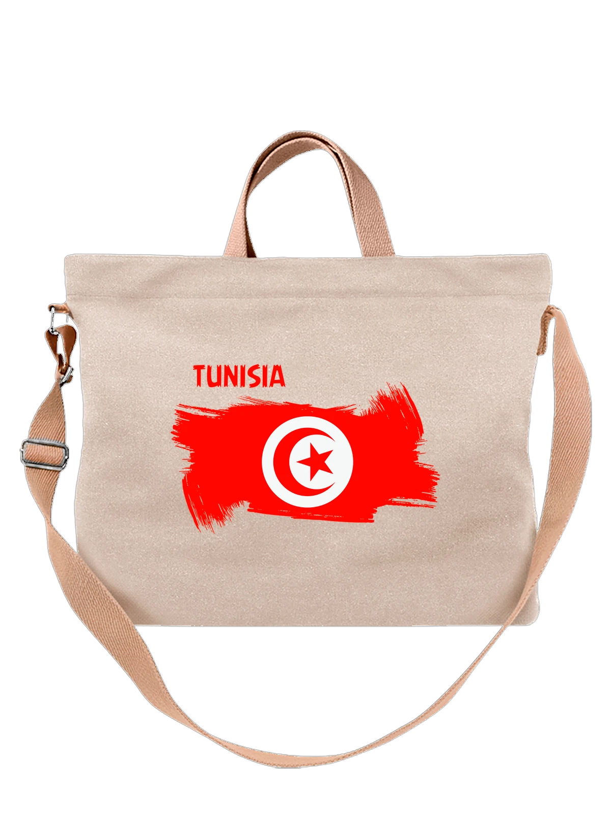 Сумка Флаг Туниса Tunisia белая с принтом — национальная символика — Белая, фото 1
