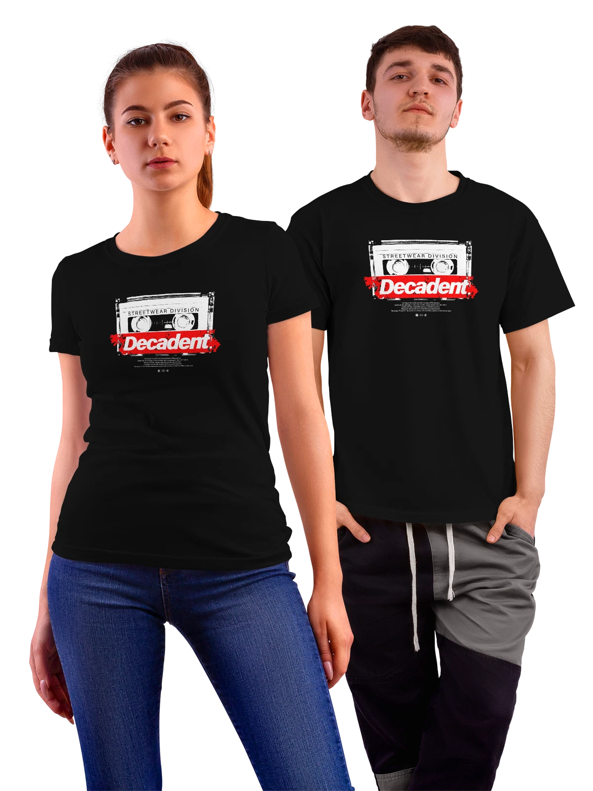 Футболка Кассета Streetwear Division стильный чёрная с принтом — музыкальный принт — Чёрная, фото 1
