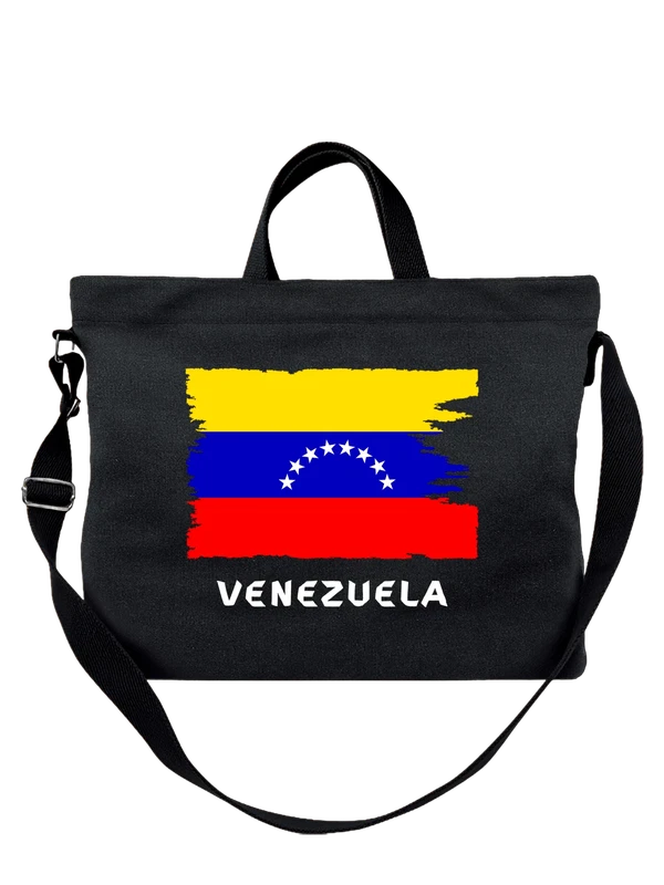 Сумка с флагом Венесуэлы Venezuela — Чёрная, фото 1