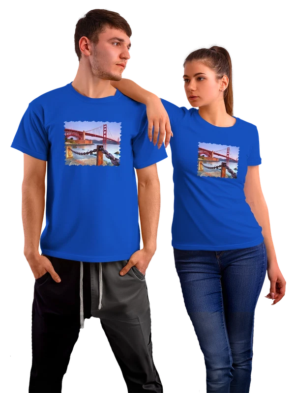 Футболка Город Golden Gate Bridge Coast — Синяя, фото 1