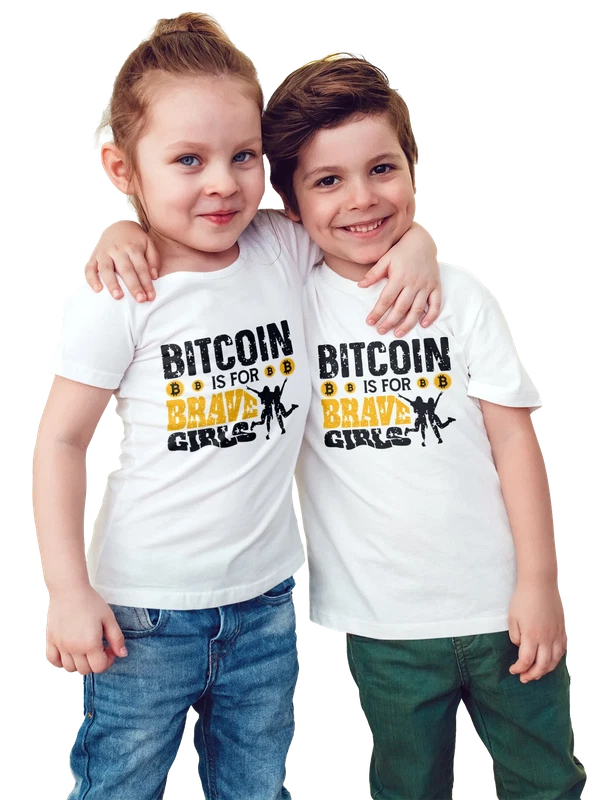 Футболка bitcoin is for brave — Белая, фото 1
