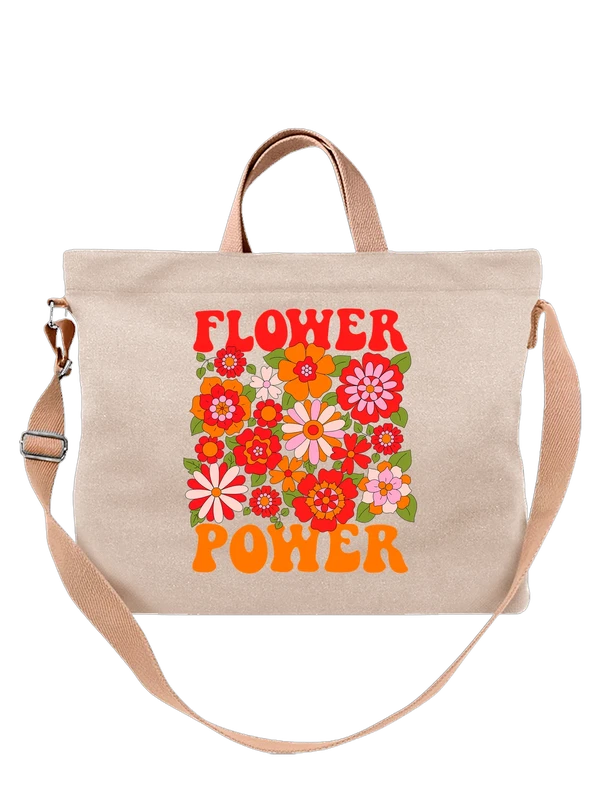 Сумка цветы flower power — Белая, фото 1