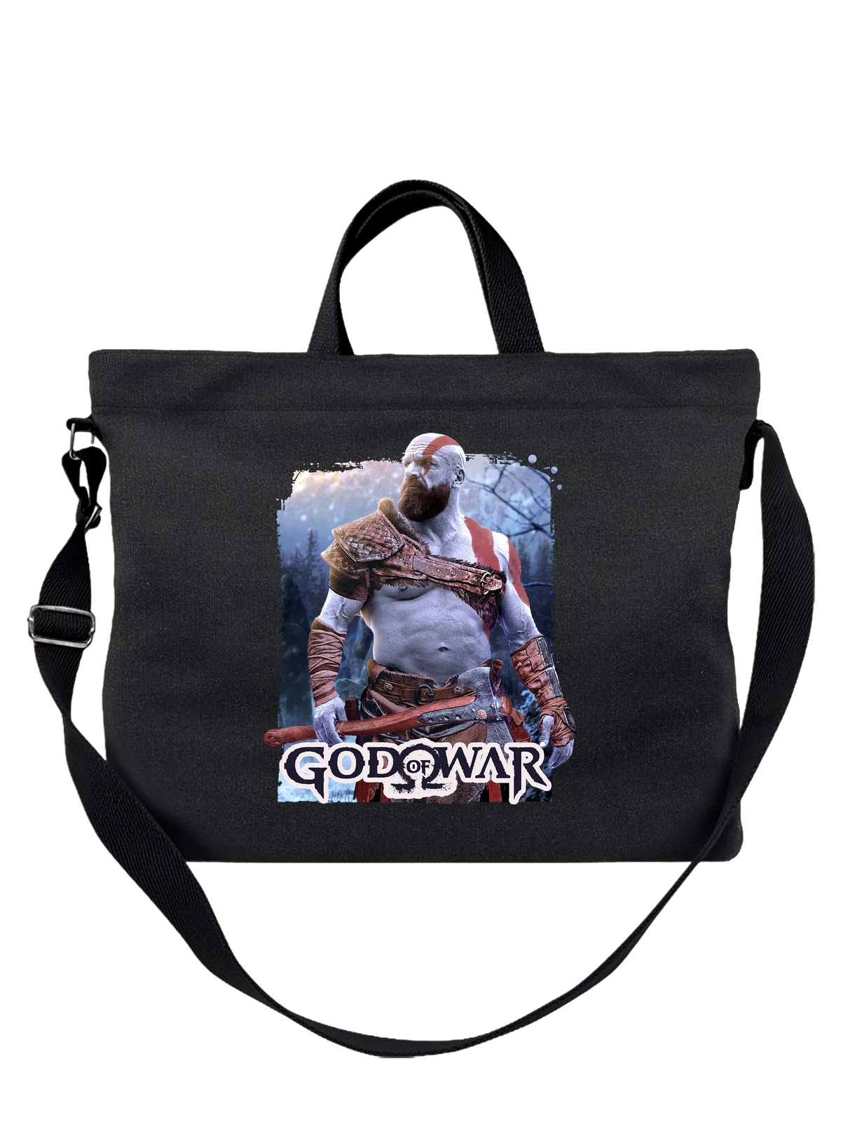 Сумка God of war чёрная с принтом — экшен игра — Чёрная, фото 1