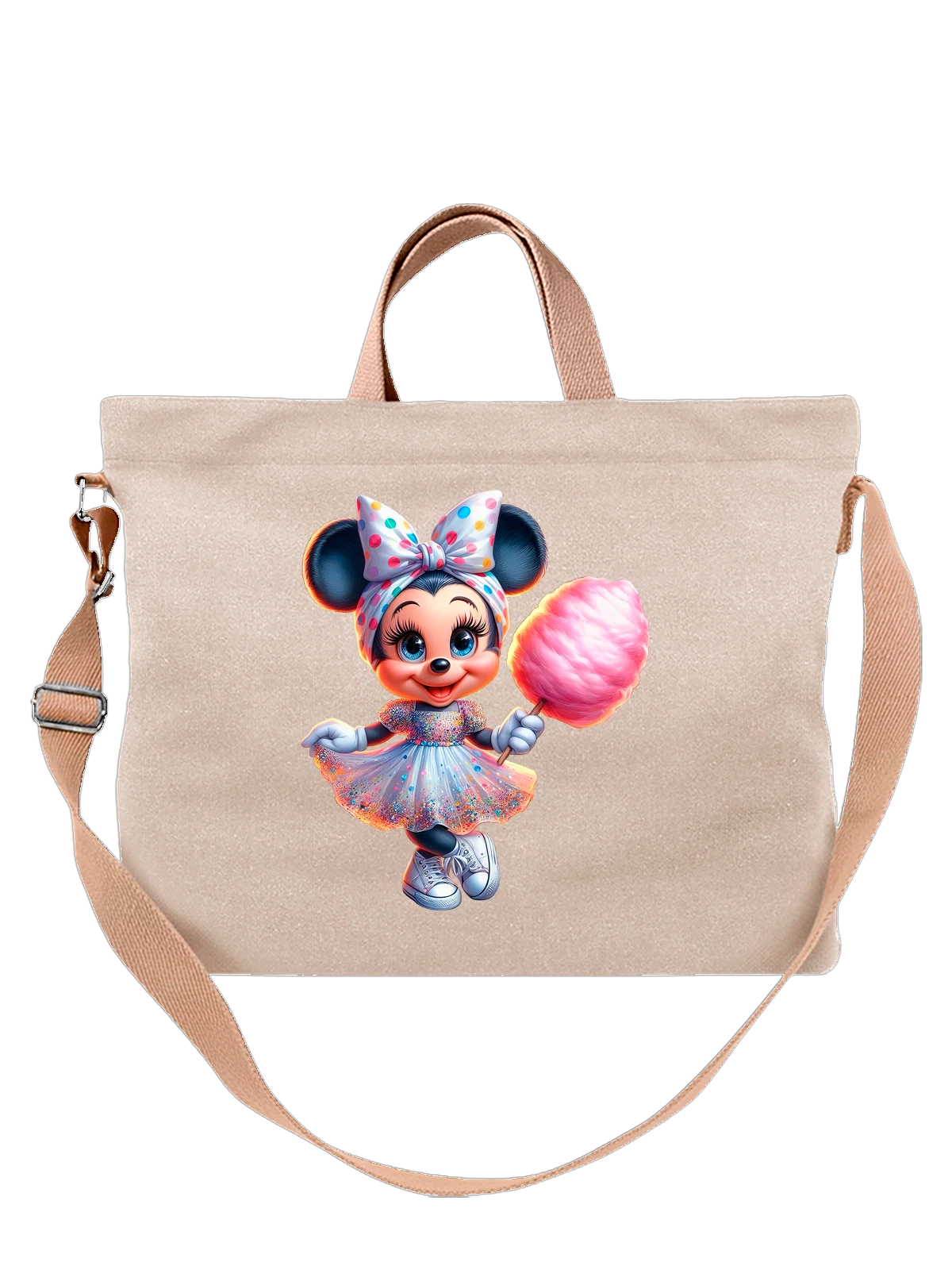 Сумка Минни Маус Minnie Mouse белая с принтом — подарок поклоннику — Белая, фото 1