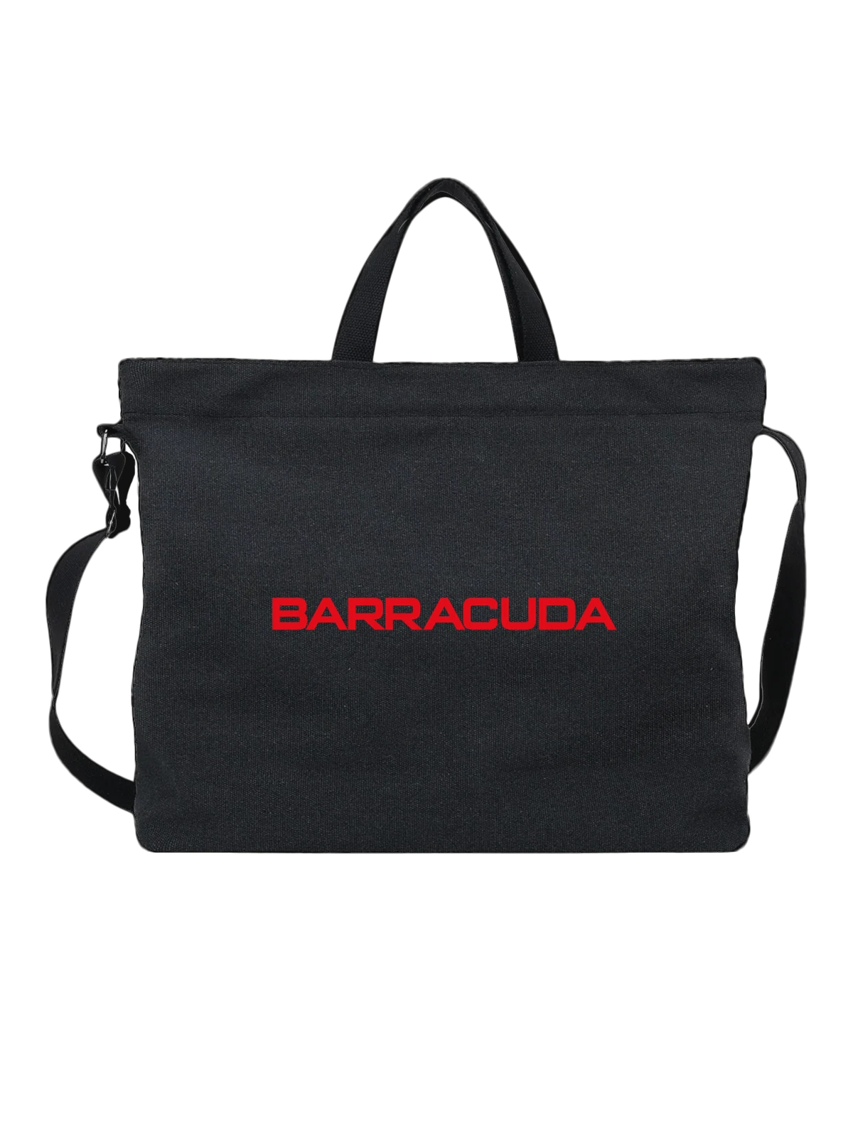 Сумка Barracuda чёрная с принтом — современная айдентика — Чёрная, фото 1