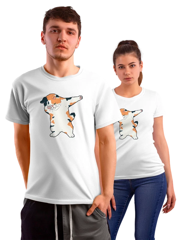 Футболка с котом — Белая, фото 1