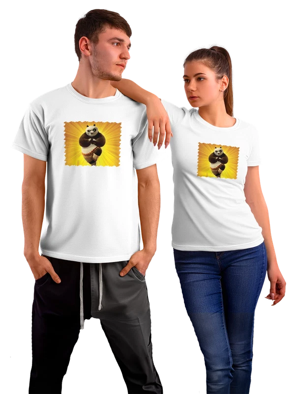 Футболка кино фильм По в Кунг фу Панда 2 — Белая, фото 1