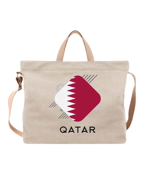 Сумка флаг Катара Qatar — Белая, фото 1