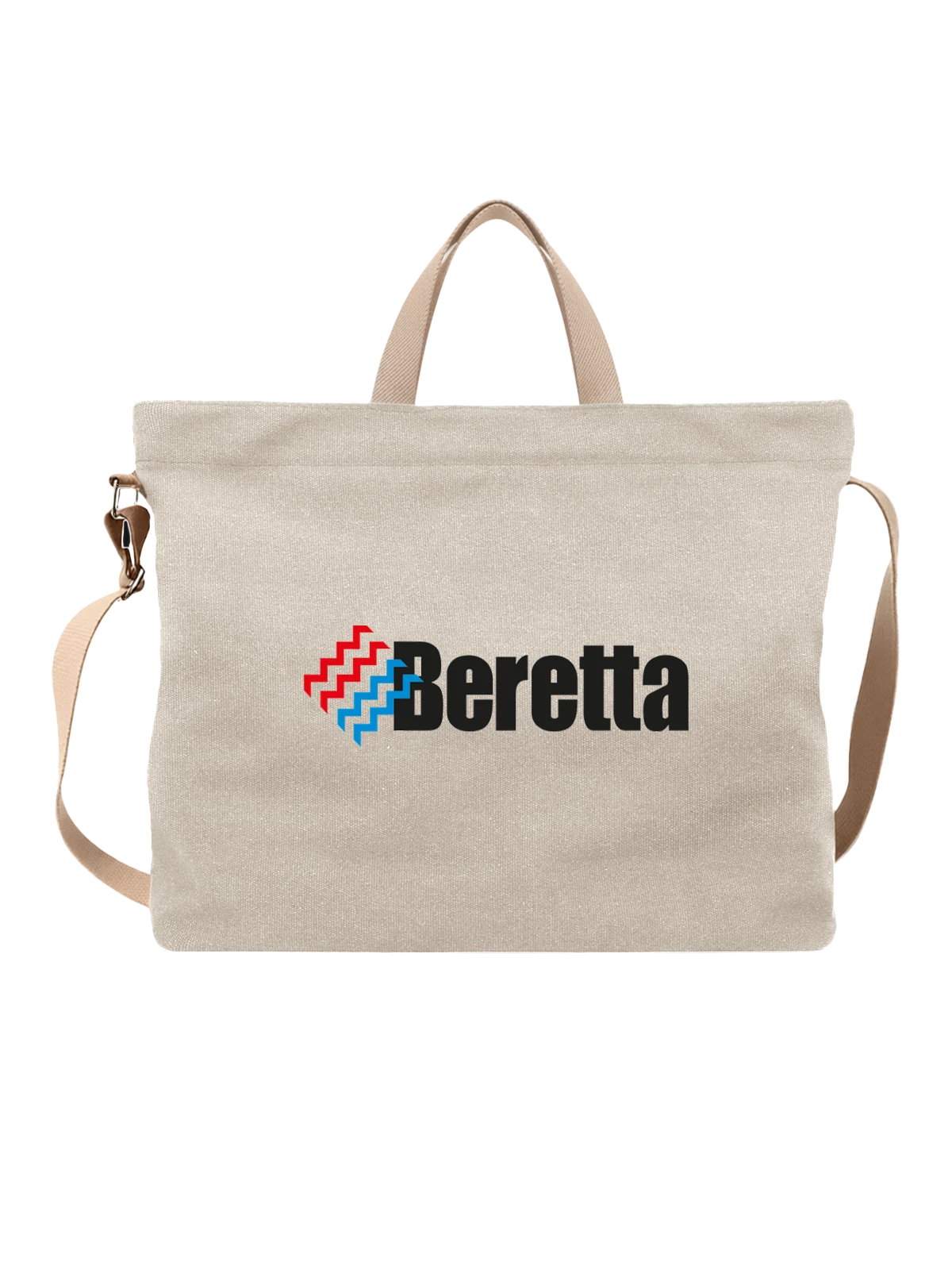 Сумка Beretta белая с принтом — стрелковая символика — Белая, фото 1