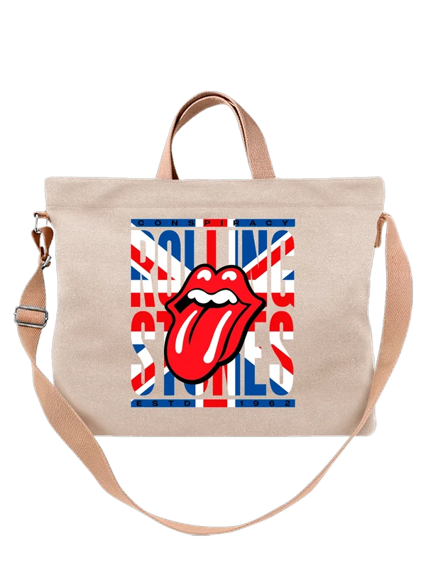 Сумка с The Rolling Stones логотип — Белая, фото 1