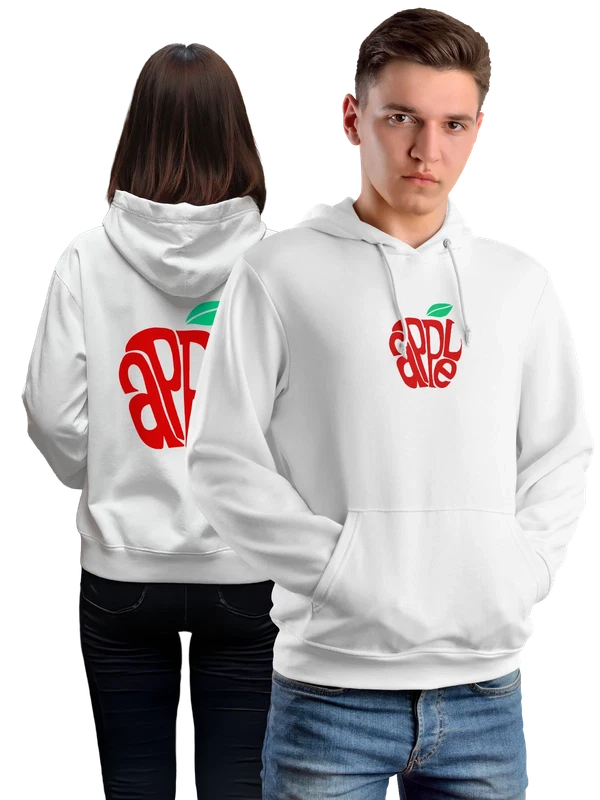 Худи apple яблоко — Белая, фото 1