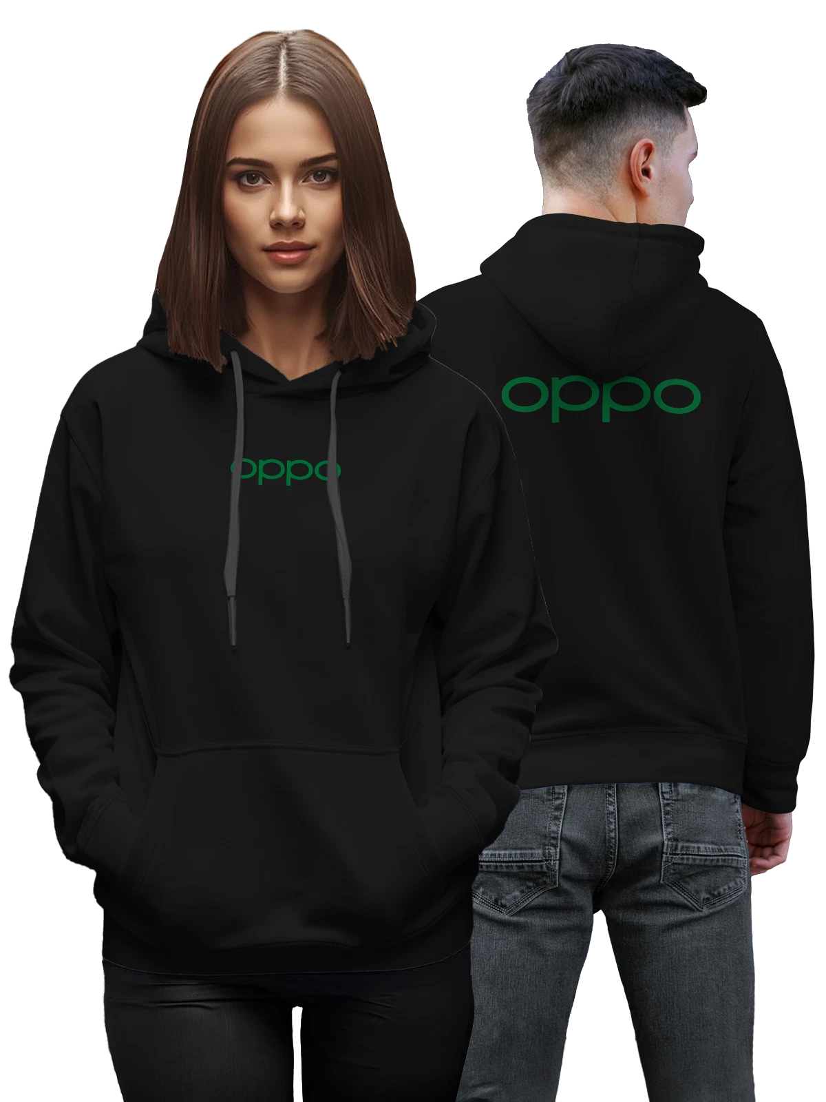 Худи Oppo чёрное с принтом — мобильная электроника — Чёрная, фото 1