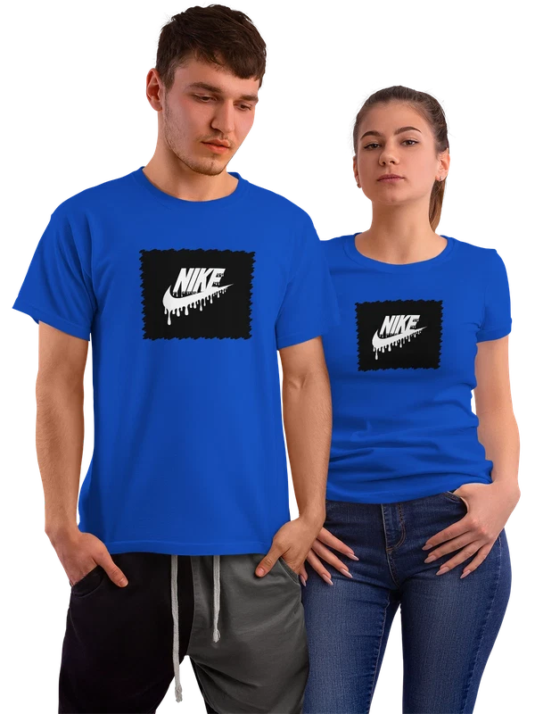 Футболка черно белая Nike Дриппи — Синяя, фото 1