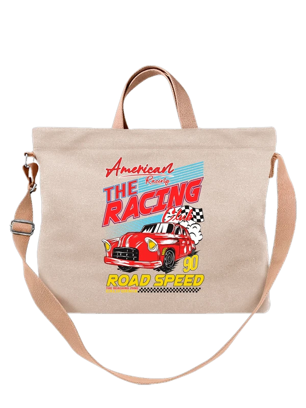 Сумка с ретро автомобилем american racing California — Белая, фото 1