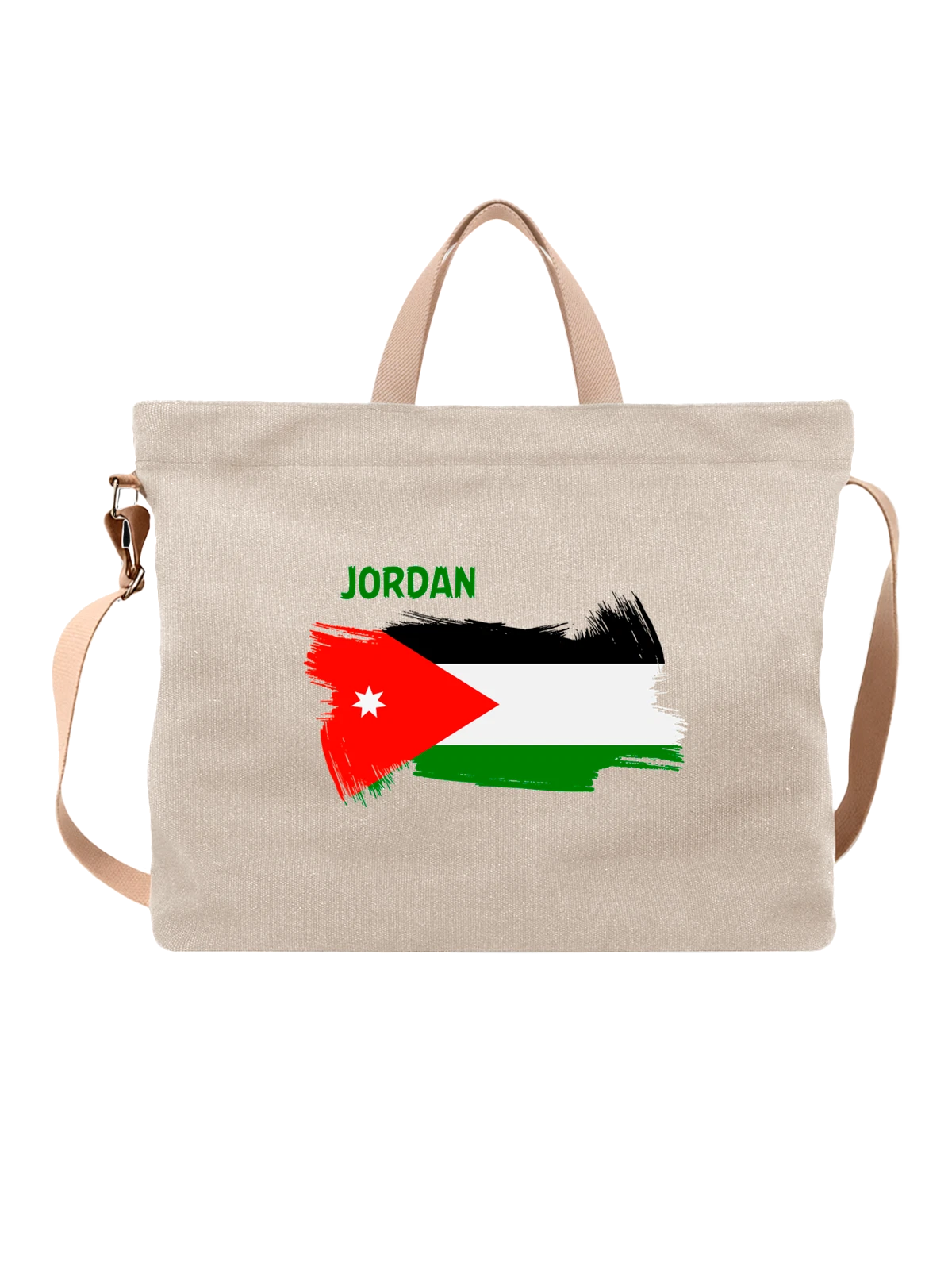 Сумка Флаг Иордании Jordan белая с принтом — национальная символика — Белая, фото 1