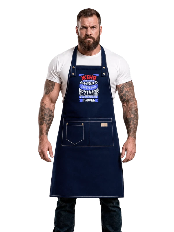 Фартук с именем Евгения — Синяя, фото 1