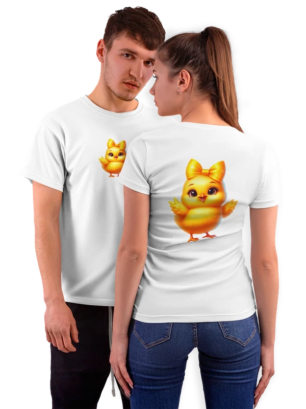 Футболка с цыпленком — Белая, фото 1