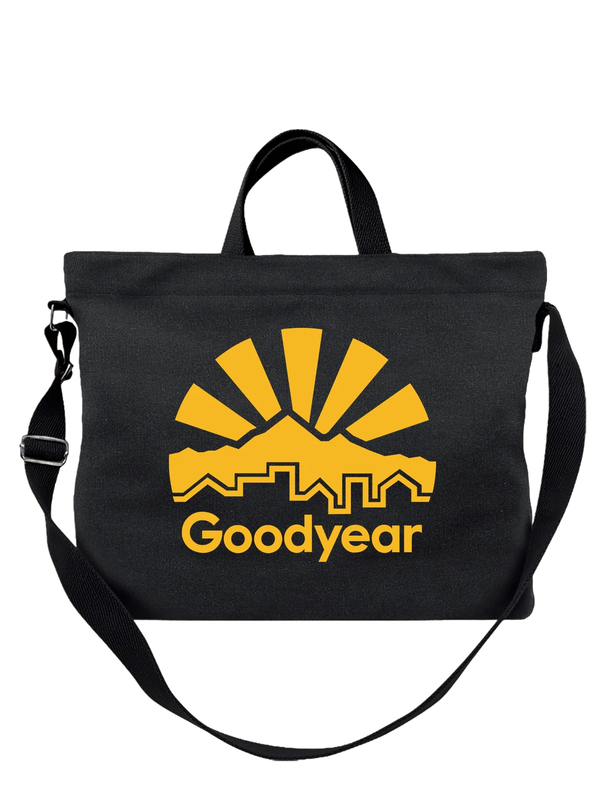 Сумка Goodyear чёрная с принтом — автомобильные покрышки — Чёрная, фото 1