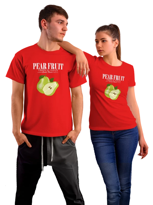 Футболка с грушей pear fruit — Красная, фото 1