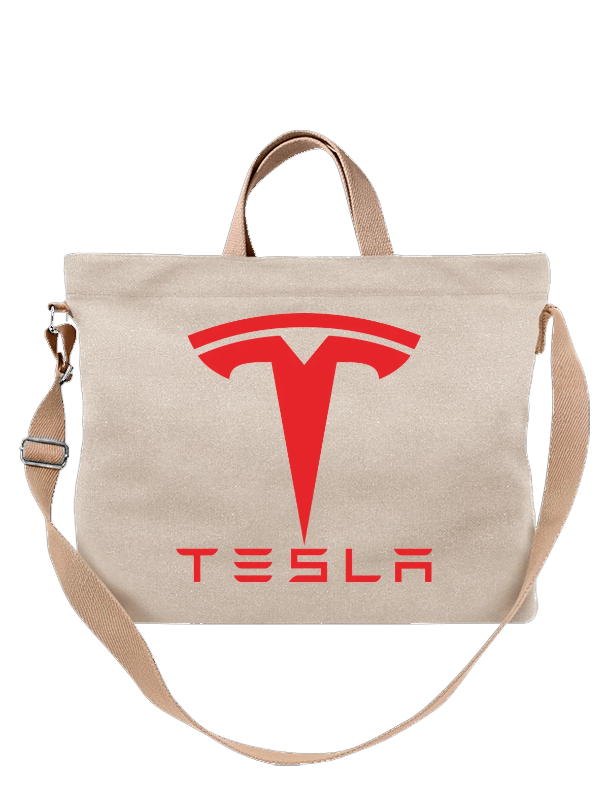 Сумка Tesla белая с принтом — инновационные технологии — Белая, фото 1