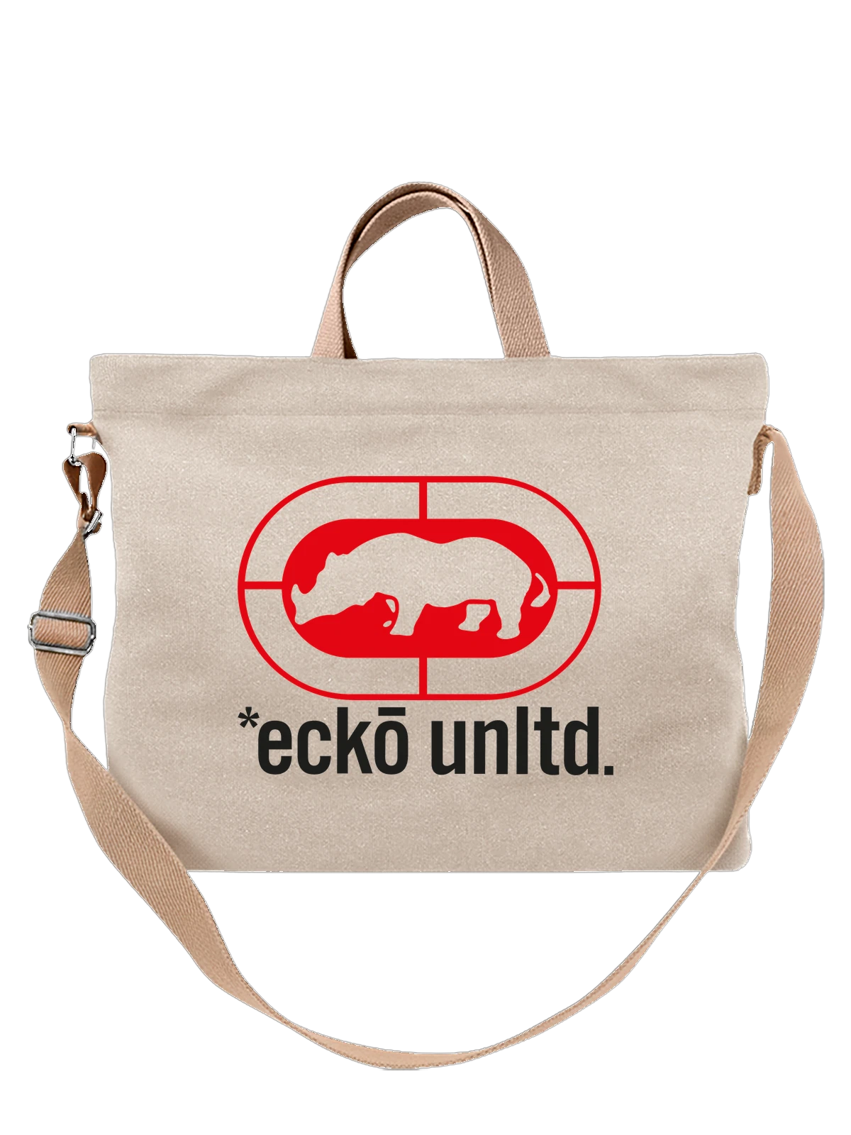 Сумка Ecko Unltd белая с принтом — хип хоп культура — Белая, фото 1