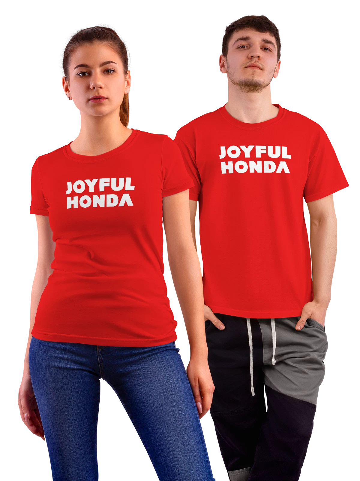 Футболка Honda красная с принтом — корпоративный вордмарк — Красная, фото 1