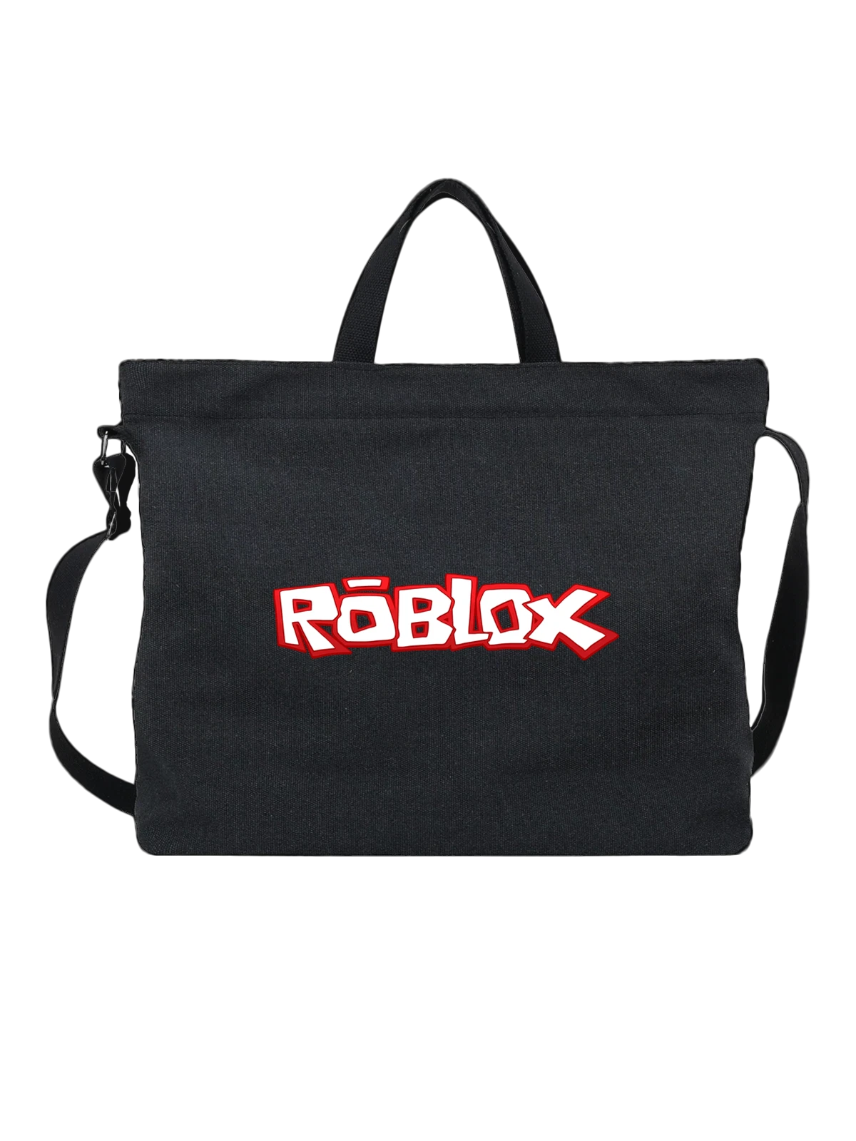 Сумка Роблокс Roblox логотип игры чёрная с принтом — виртуальный мир — Чёрная, фото 1