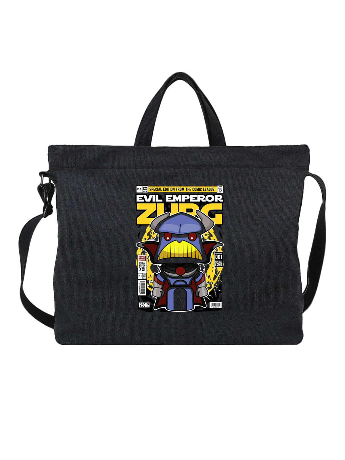 Сумка чёрная с принтом Evil Emperor Zurg персонаж из Toy Story — спецвыпуск 001 — Чёрная, фото 1
