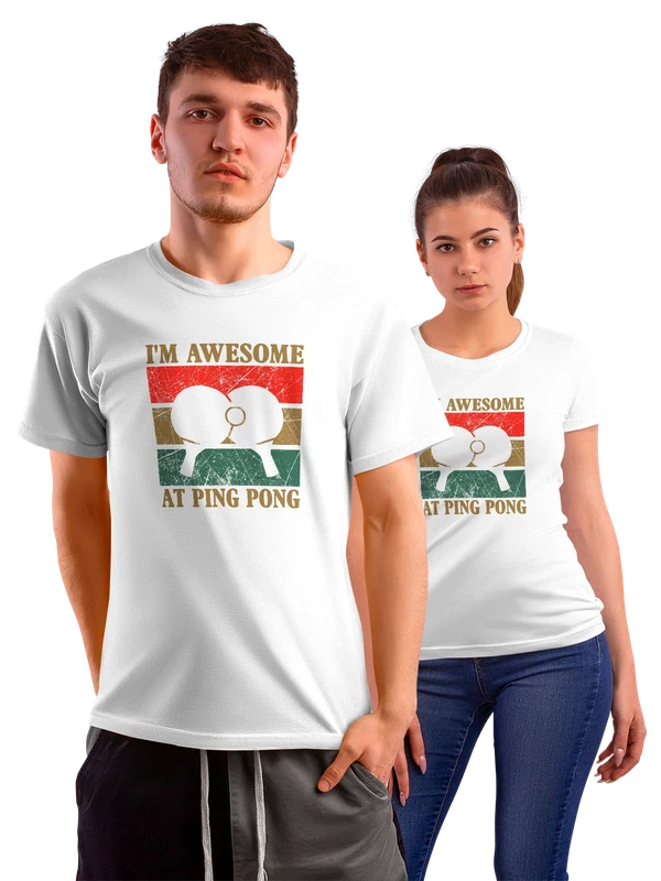 Футболка настольный теннис ping pong — Белая, фото 1