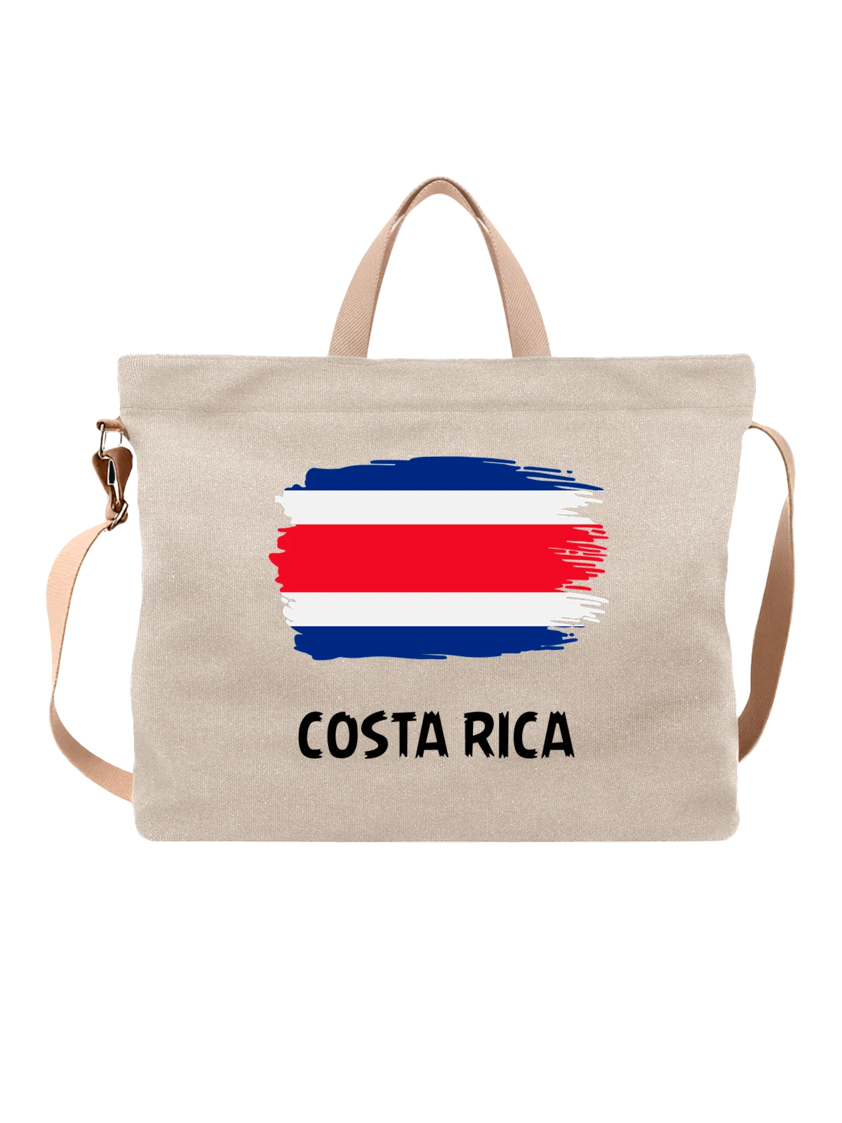 Сумка с флагом Коста Рика Costa Rica белая с принтом — национальная символика — Белая, фото 1