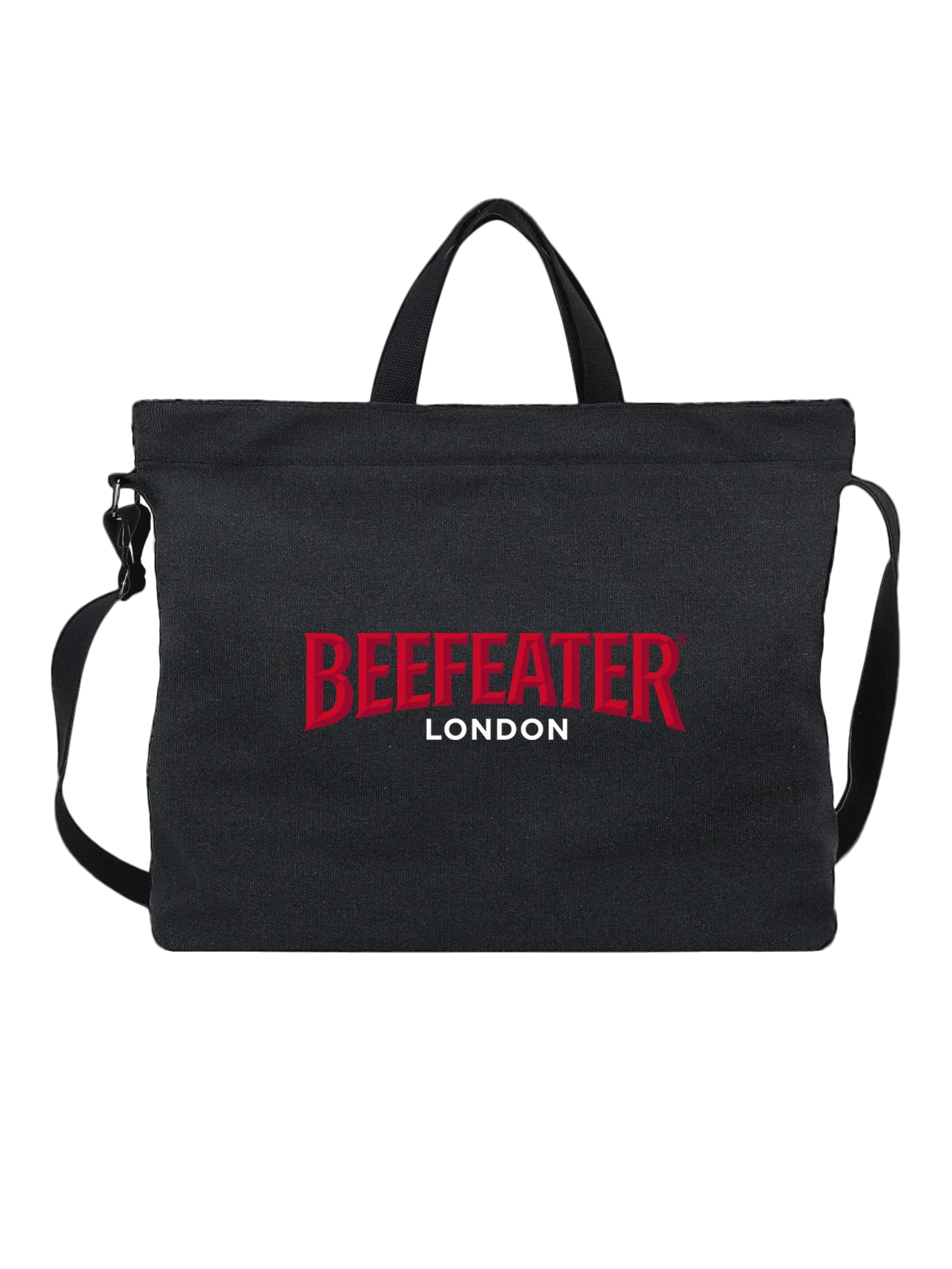 Сумка Beefeater чёрная с принтом — лондонская барная культура — Чёрная, фото 1