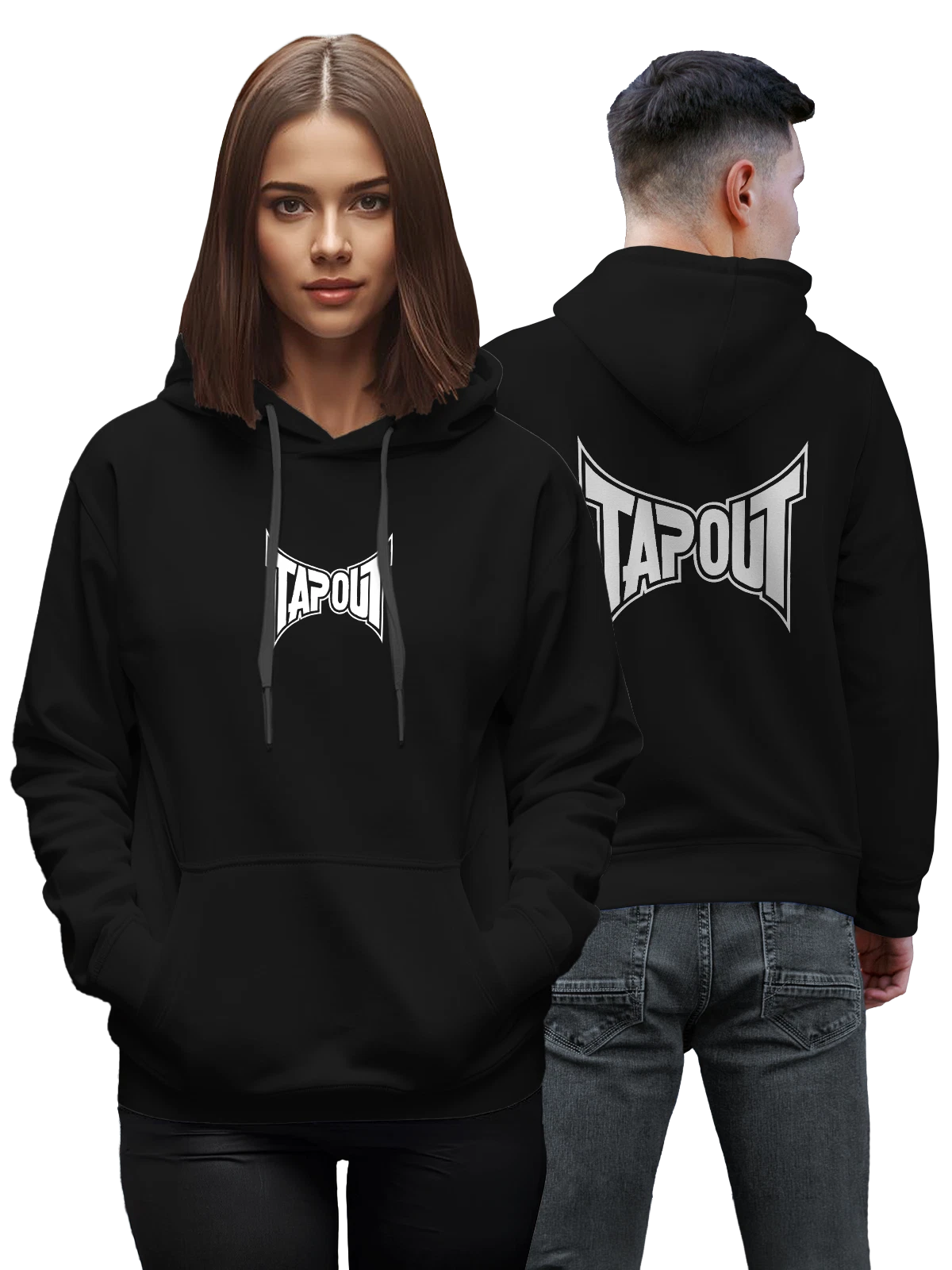 Худи Tapout чёрное с принтом — MMA экипировка — Чёрная, фото 1