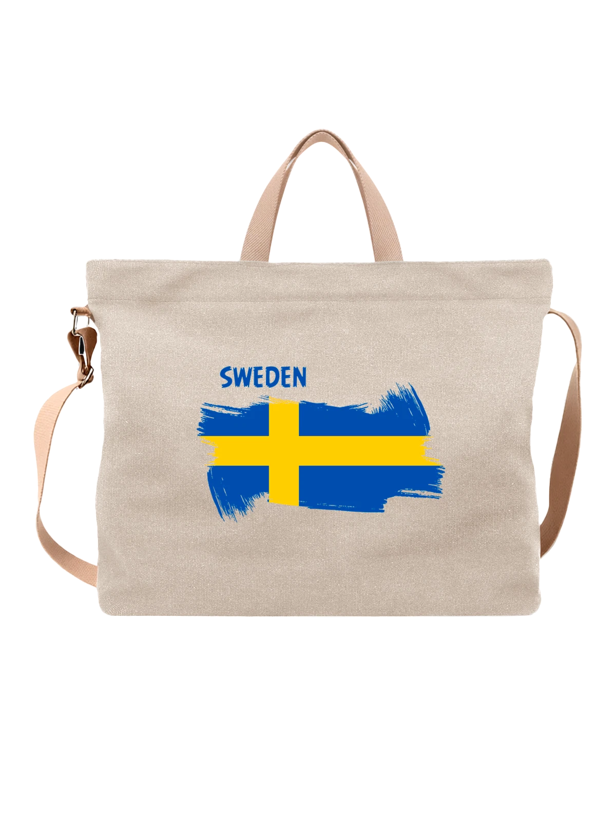 Сумка Флаг Швеции Sweden белая с принтом — национальная символика — Белая, фото 1