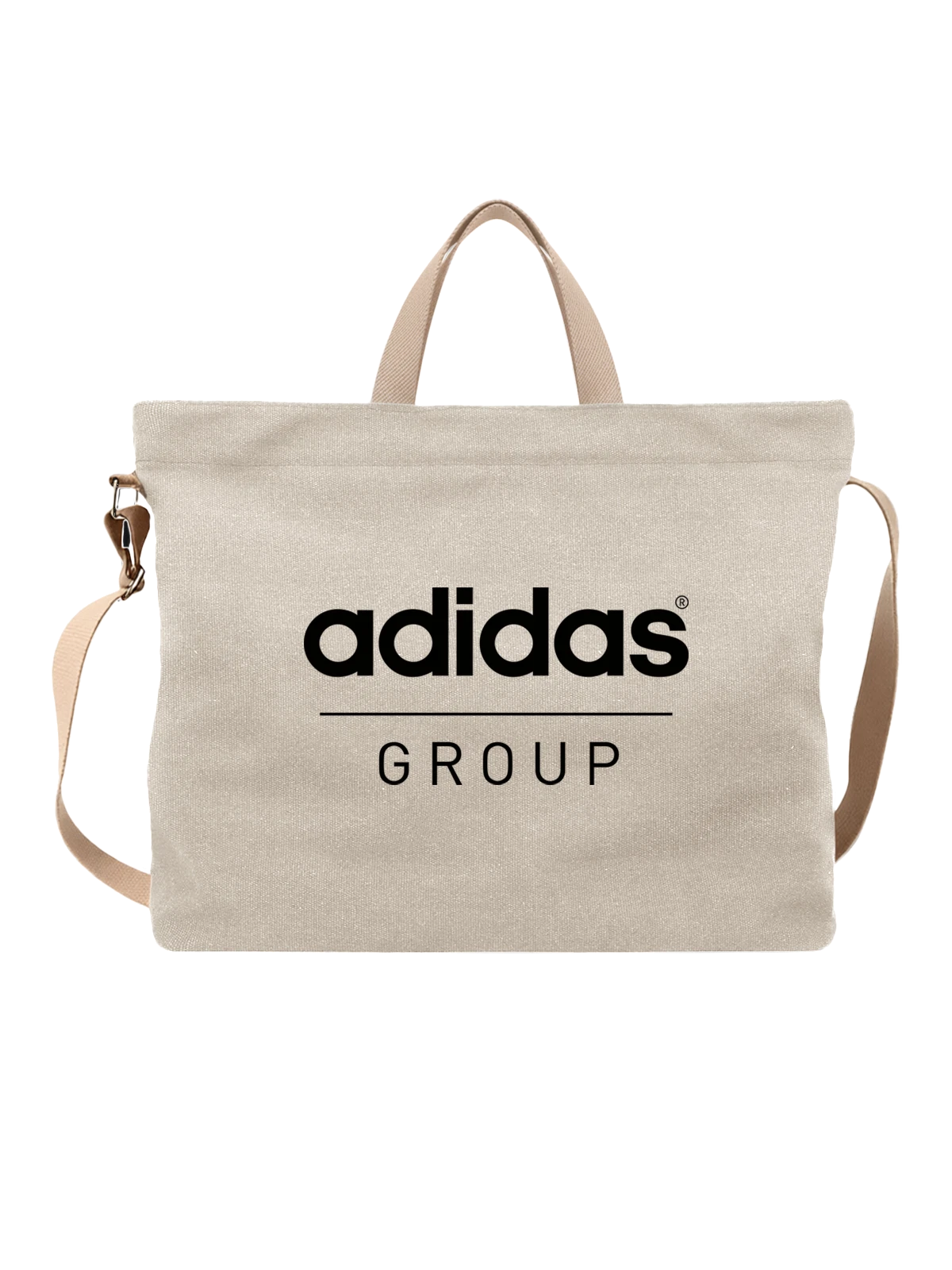Сумка Adidas белая с принтом — корпоративный логотип — Белая, фото 1