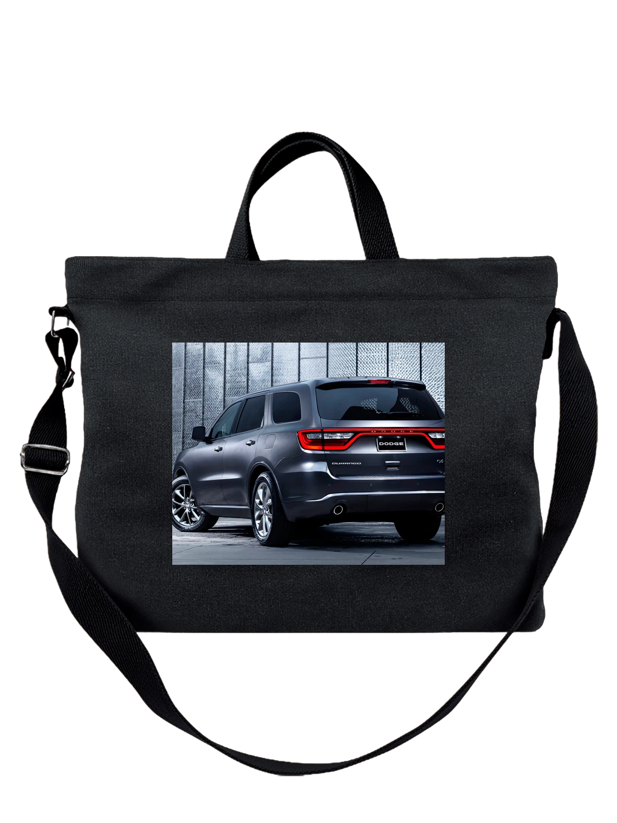 Сумка чёрная с принтом Машина Dodge Durango — современная машина — Чёрная, фото 1