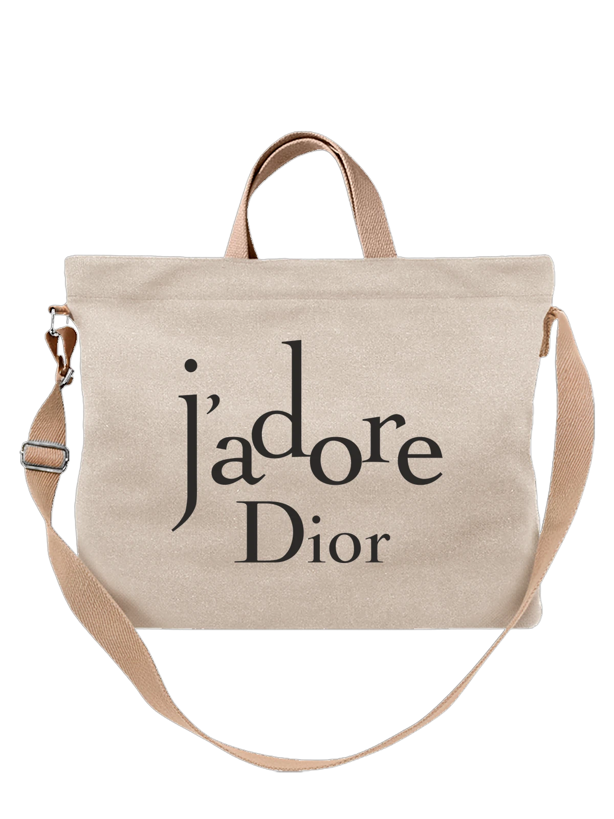 Сумка Dior белая с принтом — элегантная типографика — Белая, фото 1