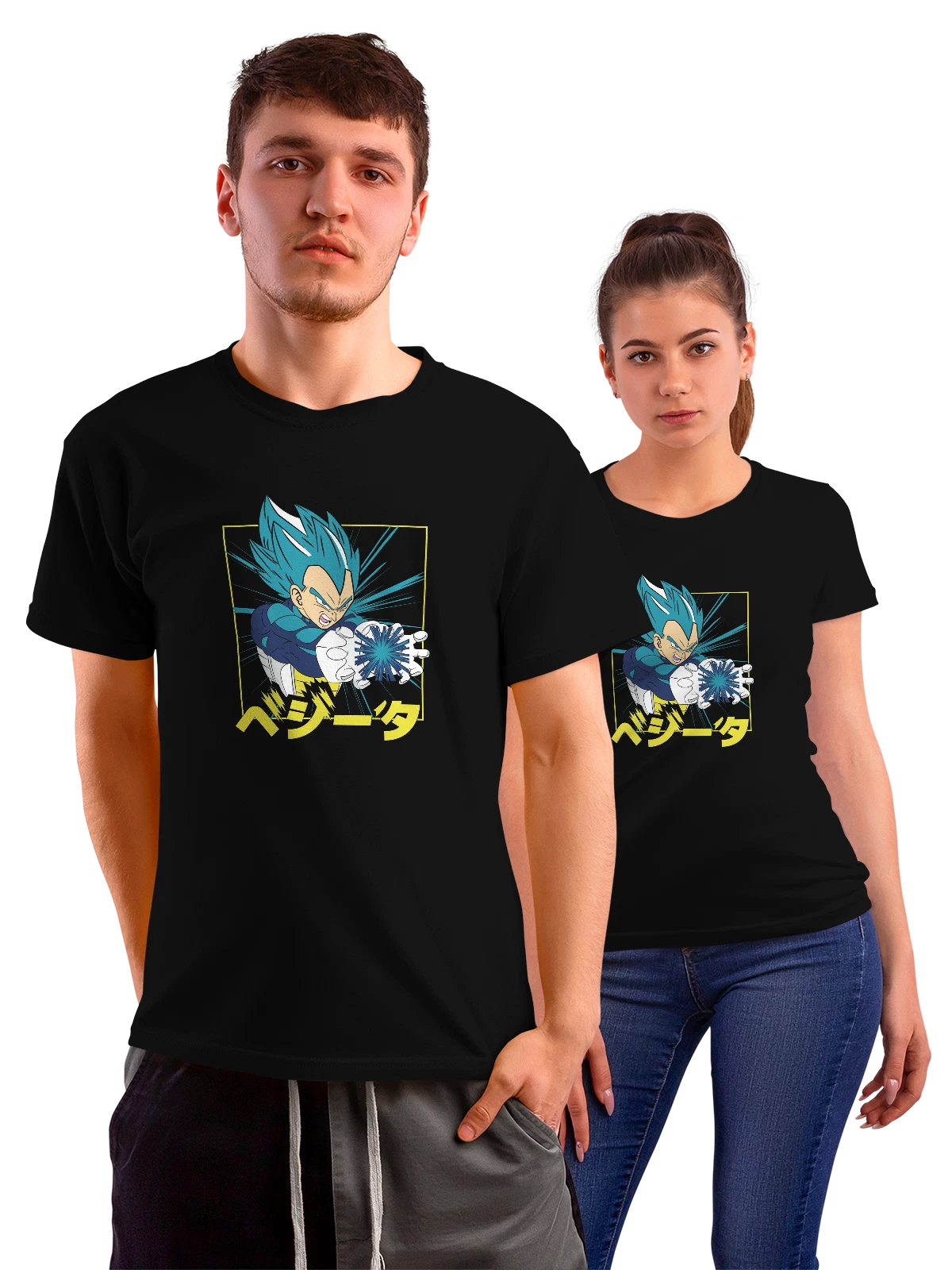 Футболка Вегета Dragon Ball Z с энергетической атакой чёрная с принтом — ки-бластер — Чёрная, фото 1