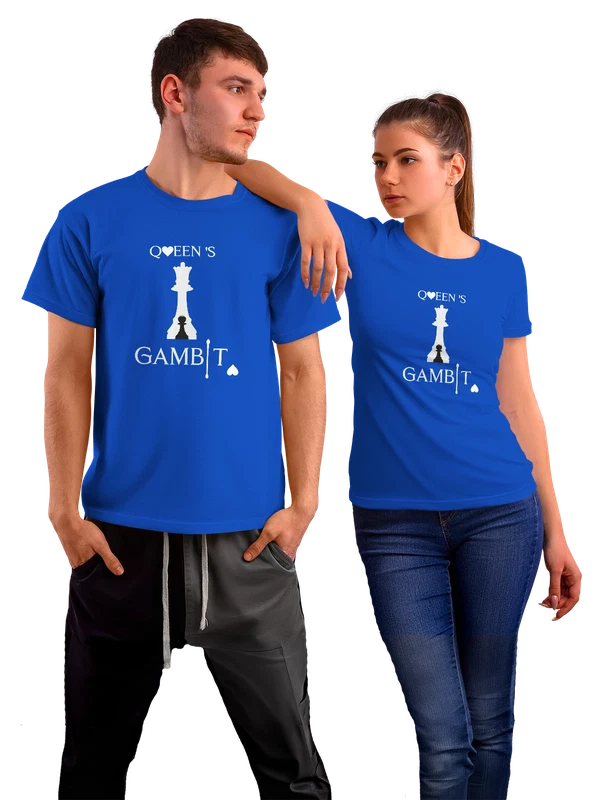 Футболка шахматы queens gambit — Синяя, фото 1