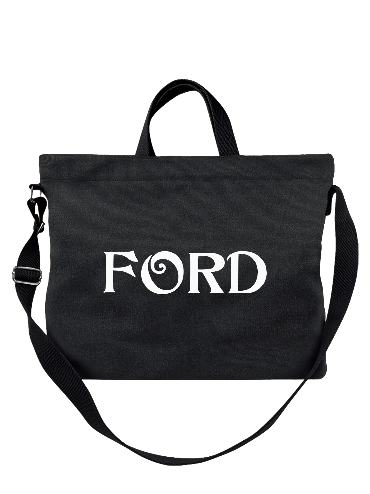 Сумка Ford чёрная с принтом — контрастная композиция — Чёрная, фото 1