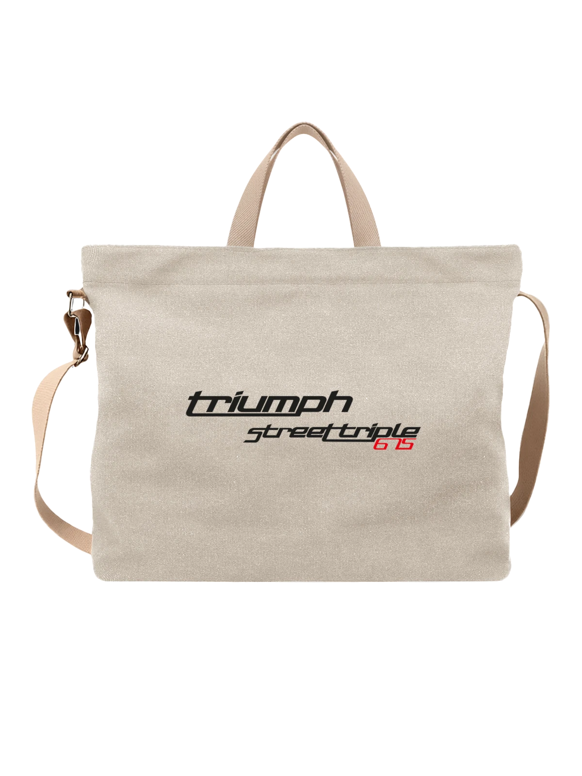 Сумка Triumph белая с принтом — контрастный принт — Белая, фото 1