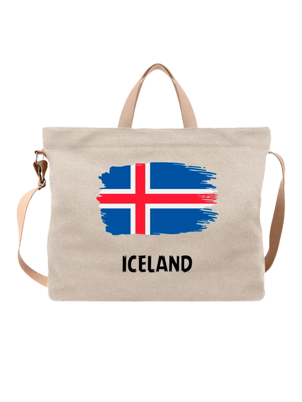Сумка с флагом Исландия Iceland — Белая, фото 1