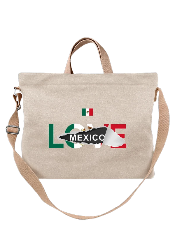 Сумка флаг Мексики Mexico — Белая, фото 1