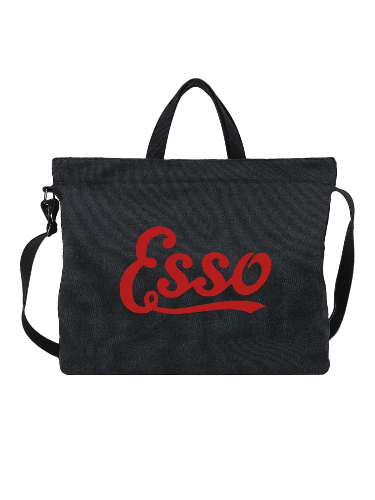Сумка Esso чёрная с принтом — винтажная заправочная станция — Чёрная, фото 1